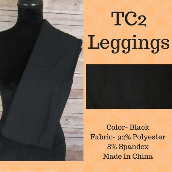 NEW LuLaRoe Black TC2 Leggings - Picture 1 of 3